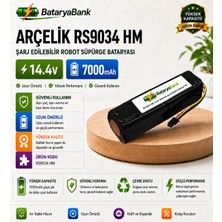 Bataryabank Arçelik RS9034 Hm 14.4V 7000MAH Şarj Edilebilir Robot Süpürge Bataryası