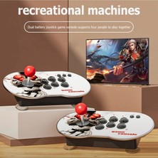 Eco Lounge Çift Kişilik Retro Joystickli Beyaz Oyun Konsolu, 4K Hd Görüntü, Oyun, Bluetooth Yok