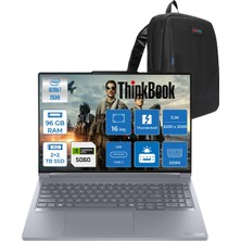 Lenovo Thinkbook 16P Gen 6 Intel Core Ultra 7 255HX Aı 96GB Ddr5 2tb Ssd+2tb 8GB/RTX5060 115W 16" 3.2k (3200X2000) IPS 500NITS 100% Dcı-P3, 165Hz Freedos Gaming Laptop 21R0004BTXF46+ZETTAÇANTA