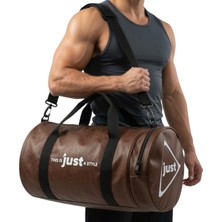 Just Nutrition Just Leather Sport Fitness Bag Siyah Spor Çantası Omuz Askılı Küçük Boy