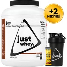 Just Nutrition Whey Protein Tozu + Karbonhidrat 2000 Gr 40 Servis Çikolata + Shaker + Protein Kahve Hediyeli
