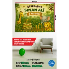 İsg Tabelam 150X100CM/YATAY/ORMAN Temalı Doğum Günü Afişi