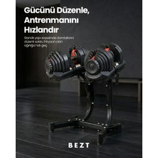 Bezt Pro Sports Ayarlanabilir Dambıl seti 2 x 40KG Kırmızı + Stand