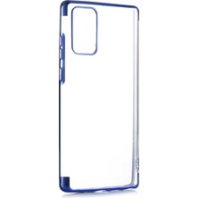 Ceponya Galaxy Note 20 Kılıf Ince Köşeleri Renkli Şeffaf Silikon