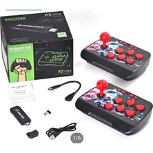 Nuveden Ieg Kablosuz Çift Joystickli Retro Video Oyun Makinesi Bluetooth Özellikli Kırmızı Renkli Glyal