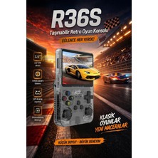 Nuveden Ieg Siyah Retro Oyun Konsolu 64 GB Hafıza 15.000+ Yüklü Oyun Yeni Nesil El Tipi Cihaz Glyaln