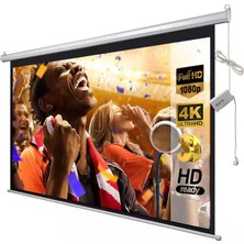 Dualtech 200X150 100" Motorlu Kumandalı Projeksiyon Perdesi Gain 1.8 (4k Ultra Hd Sinema Perdesi)