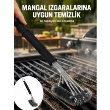 MidasTech Uzun Saplı Izgara Temizleme Fırçası Çelik Telli Yeni Nesil Midiastech