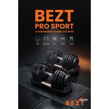 2 Li Bezt Pro Sports Ayarlanabilir Dambıl seti 40KG (Siyah)