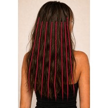 Yasemin Kaplan 8'li Tak-Çıkar Rasta Saç Örgüsü 45-55 cm | Kızıl, Mor, Sarı Renk Seçenekli