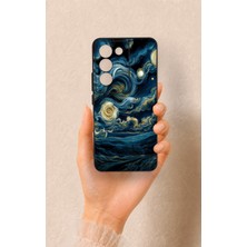 Vip Case Vivo V30 Lite Uyumlu Yıldızlı Gece Desenli Silikon Kılıf