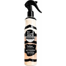 Bio Keratin Gold Milk Therapy Fön Sütü Hacim Verici Sprey 400 ml Kokusuz Plastik Ambalajda