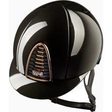 Kep Italia Cromo 2.0 Parlak Siyah Swarovski Logolu Binici Kaskı Large