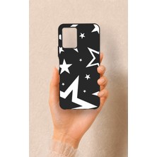 Vip Case Vivo Y21 Uyumlu Siyah Mega Star Desenli Silikon Kılıf