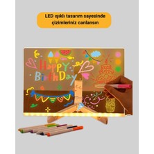 Negok USB Bağlantılı LED Akrilik Çizim ve Not Tahtası