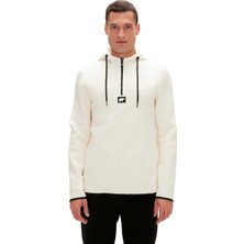Bad Bear 19.02.27.027 Halfzip Kırık Beyaz Erkek Sweatshirt