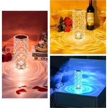 Astraltech Masa ve Gece Lambası Şık ve Dayanıklı Sensörlü Şarjlı Kristal Lamba