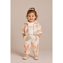 NK 01-04 Yaş Kız Bebek Somon Cooper Üçlü Takım - Somon