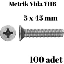 TUĞRA HIRDAVAT Metrik Vida Civata Yhb 5X45 mm 100 Adet Yıldız
