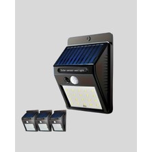 Astraltech Sensörlü, Güneş Enerjili LED Duvar Lambası Bahçe ve Balkon Aydınlatma