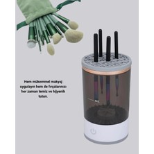 Astraltech USB Şarjlı Makyaj Fırçası Temizleyici + Profesyonel Fırça Seti