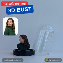 Makinafleo Fanus Içinde Kişiye Özel 3D Tek Kişilik Büst (8cm)