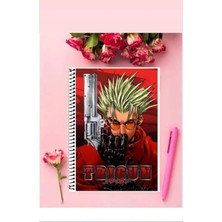 Trigun Anime Defter   Özel Tasarım A5 Boyutu Telli Çizgisiz Defter 15*21 cm