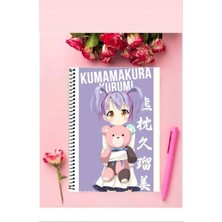 Kurumi Kumamakura Anime Defter   Özel Tasarım A5 Boyutu Telli Çizgisiz Defter 15*21 cm
