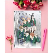 Ayaşlı Kırtasiye Orange Anime Defter   Özel Tasarım A5 Boyutu 15*21 cm Telli Çizgisiz Defter