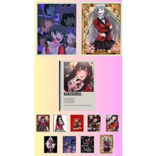 Kakegurui Poster A3 ,2 Adet Defter A4 1ADET , Fotokart 9 Adet