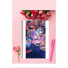 Mirai Nikki Anime Defter   Özel Tasarım A5 Boyutu Telli Çizgisiz Defter 15*21 cm