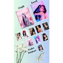 Jennie Blackpink Defter 2 Adet  Çizgili ve Kareli + 9 Adet Fotokart Seti