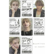 Taehyung Bts   Fotokart Pvc Kaplı 9*6 cm