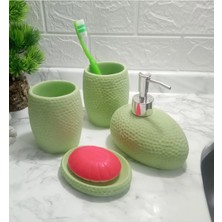 Empressco Yeşil Petek 4 Lü Banyo Seti 20X20X13CM