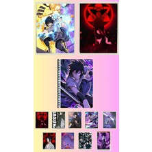 Sasuke Uchiha Poster A3 ,2 Adet Defter A4 1ADET , Fotokart 9 Adet