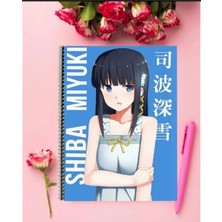 Miyuki Shiba Anime Defter   Özel Tasarım A5 Boyutu Telli Çizgisiz Defter 15*21 cm