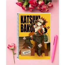 Ayaşlı Kırtasiye Bakugou Katsuki Anime Defter   Özel Tasarım A5 Boyutu 15*21 cm Telli Çizgisiz Defter