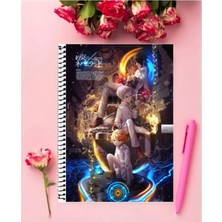 The Promised Neverland Anime Defter   Özel Tasarım A5 Boyutu 15*21 cm Telli Çizgisiz Defter