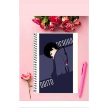 Obito Uchiha Anime Defter   Özel Tasarım A5 Boyutu Telli Çizgisiz Defter 15*21 cm