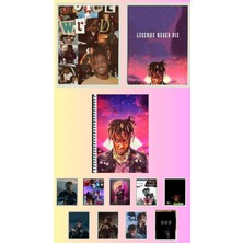 Juice Wrld Poster A3 ,2 Adet Defter A4 1ADET , Fotokart 9 Adet