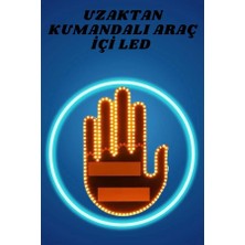 OtoTech Pilli LED Işık Araç Camı Için Uzaktan Kumandalı El Simgesi