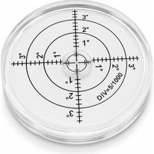 Powermaster Yuvarlak Masa Tipi 60 mm Düz Yüzey 5/1000 Şeffaf Su Terazisi