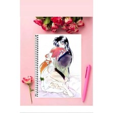 Ruroini Kenshin Anime Defter   Özel Tasarım A5 Boyutu Telli Çizgisiz Defter 15*21 cm