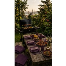 Octopus Bazaar Kare Piknik Seti 32 Parça (6 Kişilik) Tabak-Bardak-Çatal-Kaşık-Bıçak
