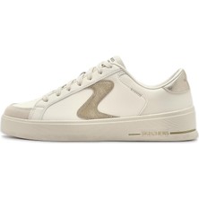 Skechers 185170 Hiland Quite Chic Memory Foam Sneakers Bej Kadın Spor Ayakkabı