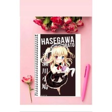 Kobato Hasegawa Anime Defter   Özel Tasarım A5 Boyutu Telli Çizgisiz Defter 15*21 cm