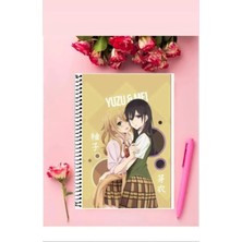 Mei Yuzu Anime Defter   Özel Tasarım A5 Boyutu Telli Çizgisiz Defter 15*21 cm