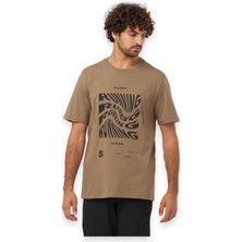 Salomon LC2218800 Running Graphic  Kahverengi Erkek T-Shirt