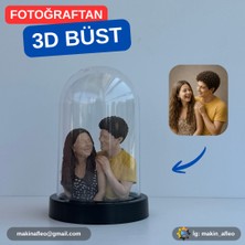 Makinafleo Fanus Içinde Kişiye Özel 3D 2 Kişilik Büst (8cm)