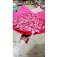 Pembe Kelebek Buketi LED Işıklı